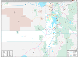 Provo-Orem Metro Area Wall Map Premium Style 2026